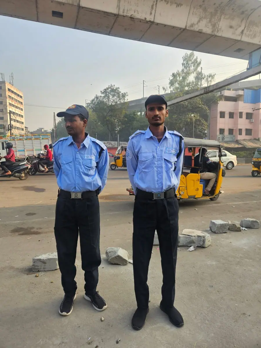 DBR security personnel at a commercial parking area